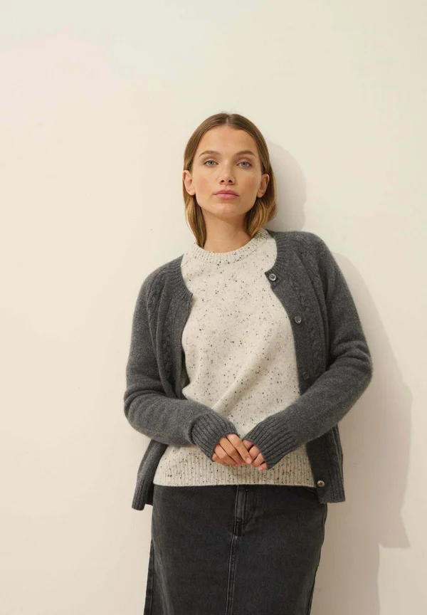 Strickjacke - heather anthracite