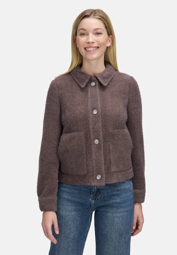 Strickjacke - hellbraun