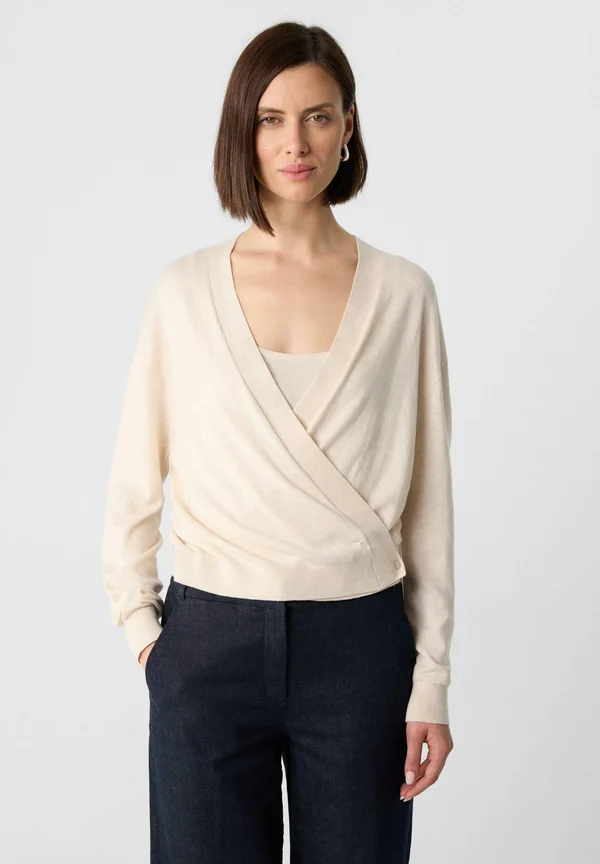 Strickjacke - helles beige