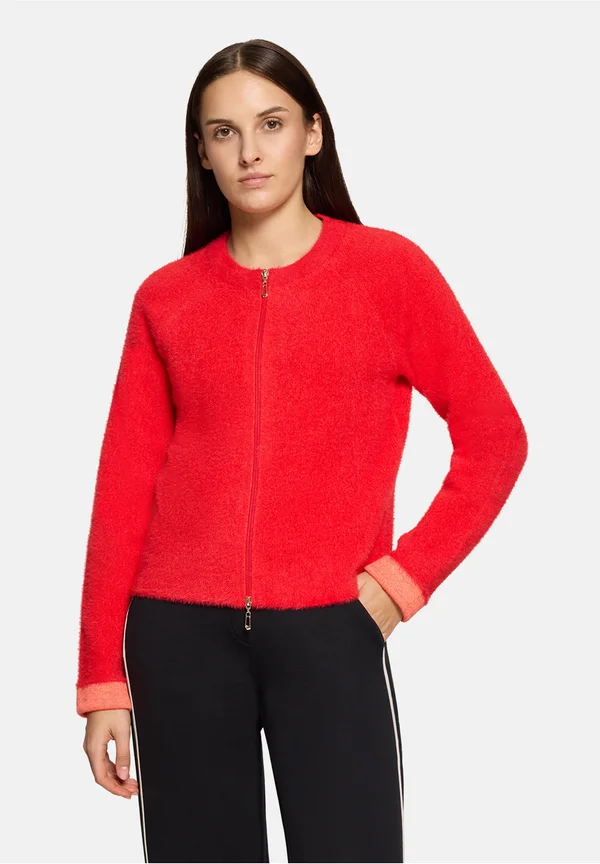 Strickjacke - high risk red