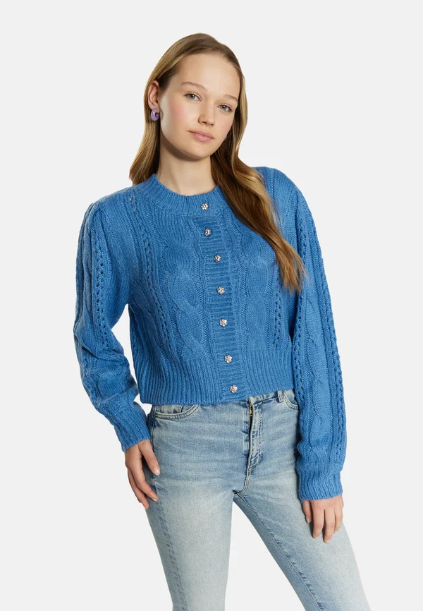 Strickjacke - himmelblau