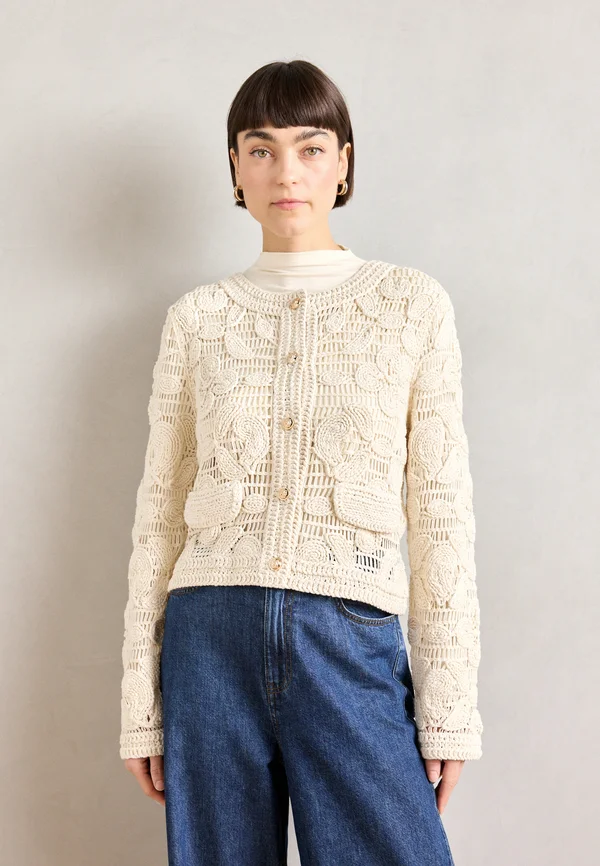 Strickjacke - ivoire
