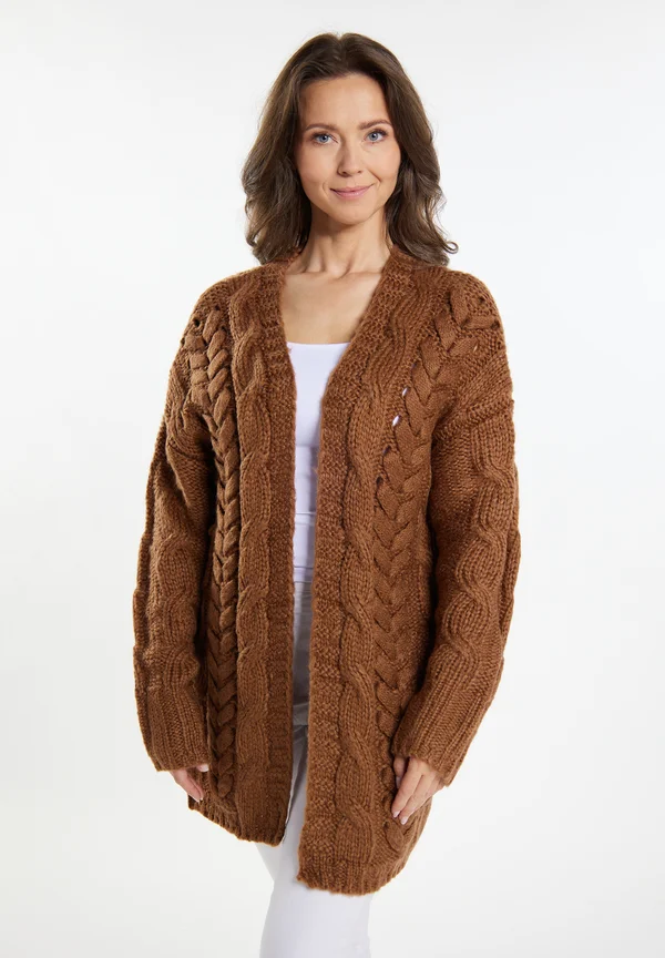 Strickjacke - kamel