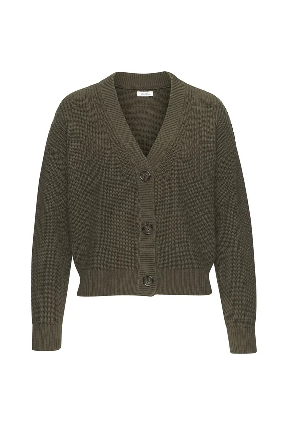 Strickjacke - khaki