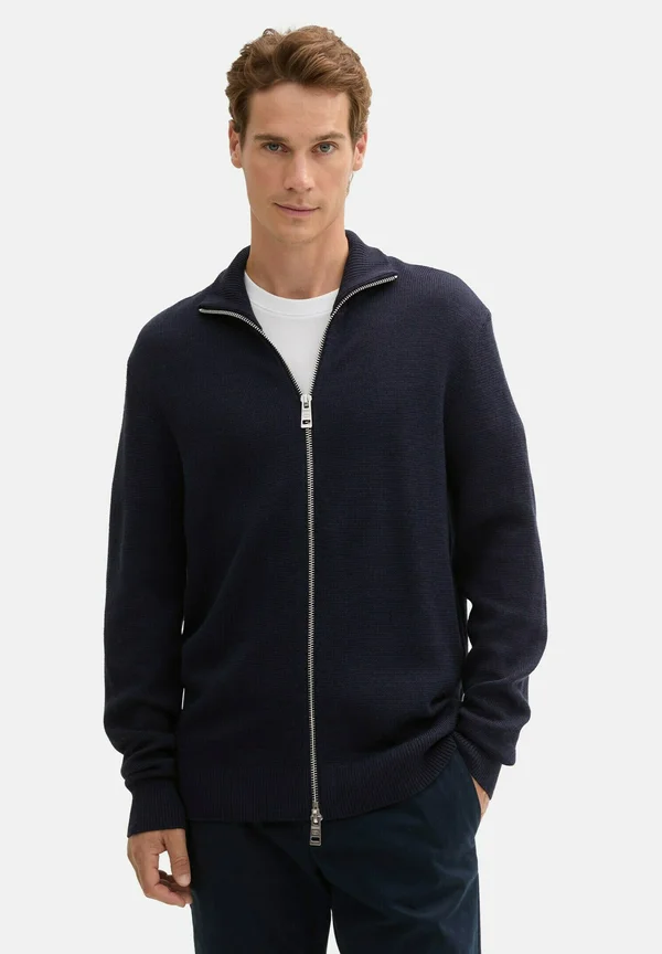 Strickjacke - knitted navy melange