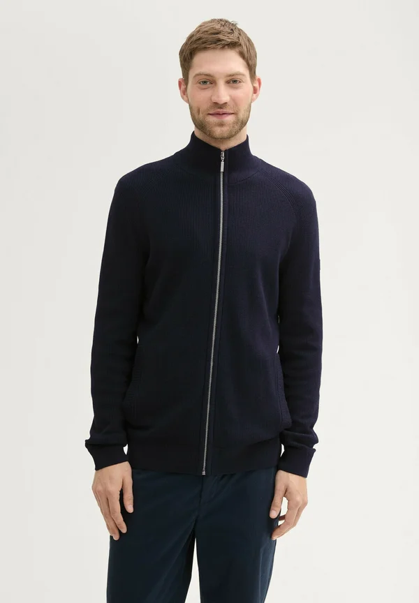 Strickjacke - knitted navy melange