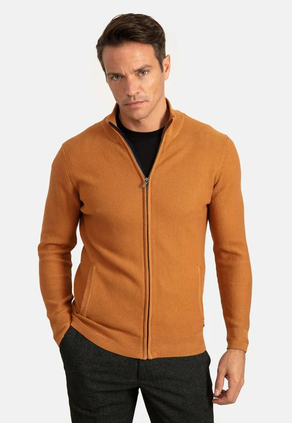 Strickjacke - latte brown