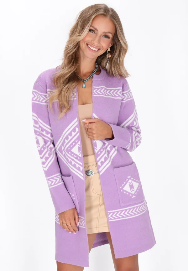 Strickjacke - lavender
