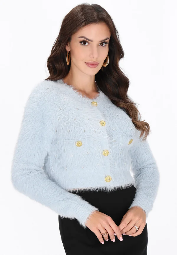 Strickjacke - light blue