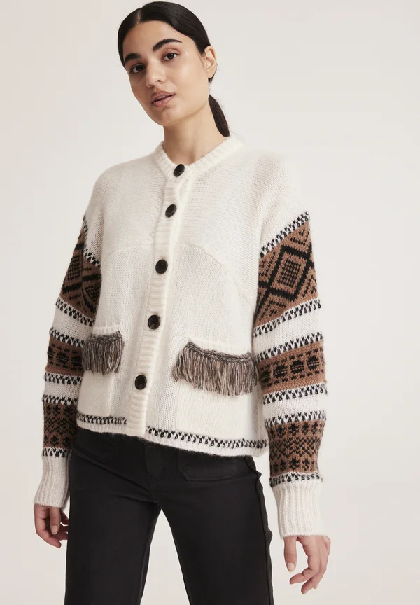 Strickjacke - light chalk