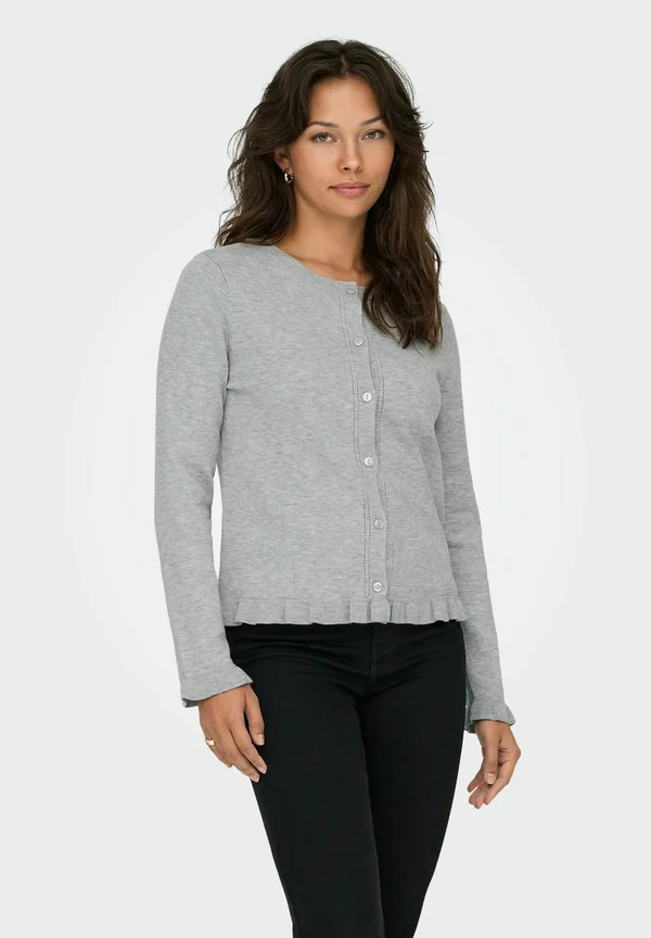 Strickjacke - light grey melange