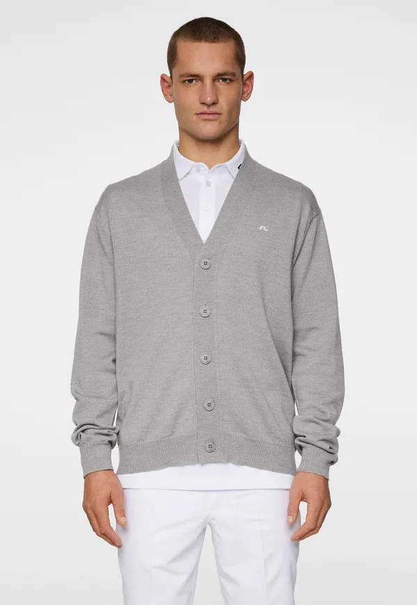 Strickjacke - light grey melange