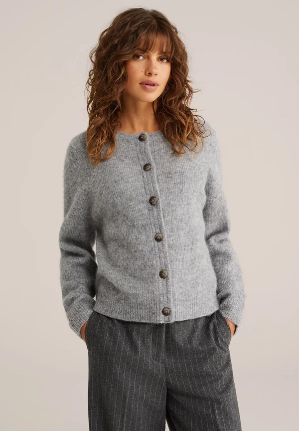 Strickjacke - light grey