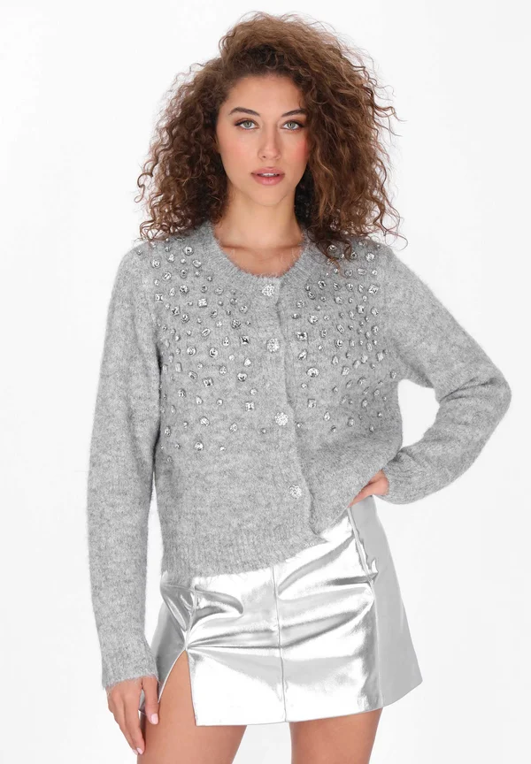 Strickjacke - light grey