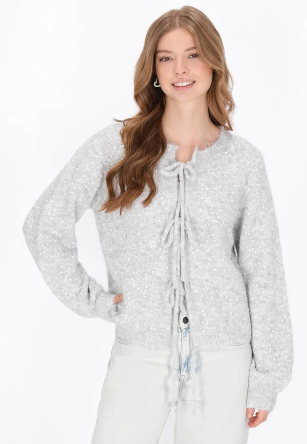 Strickjacke - light grey