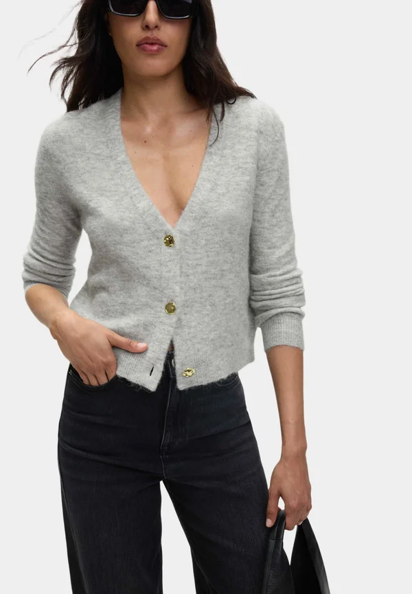 Strickjacke - light grey