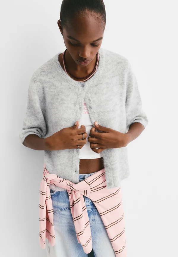 Strickjacke - light grey