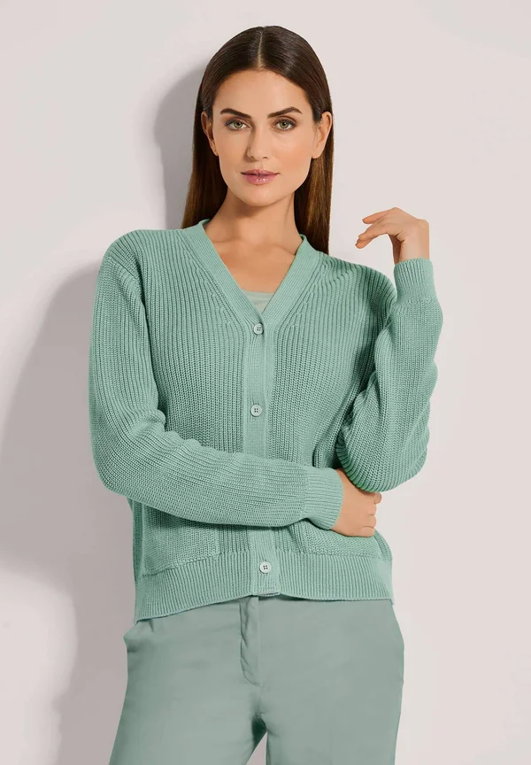 Strickjacke - light sage green