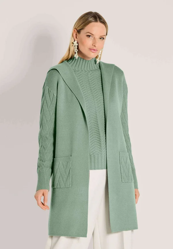 Strickjacke - light sage green
