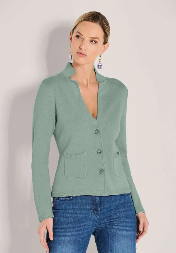 Strickjacke - light sage green