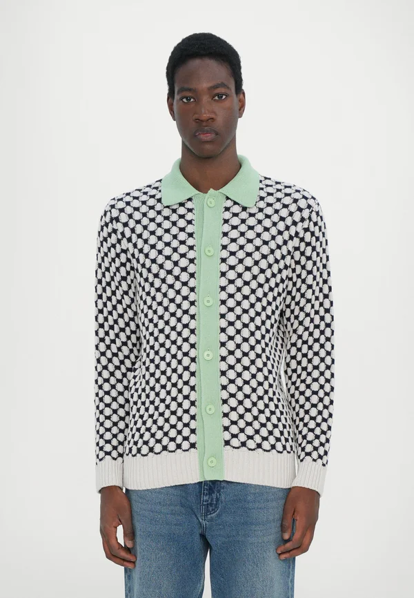 Strickjacke - lime beige