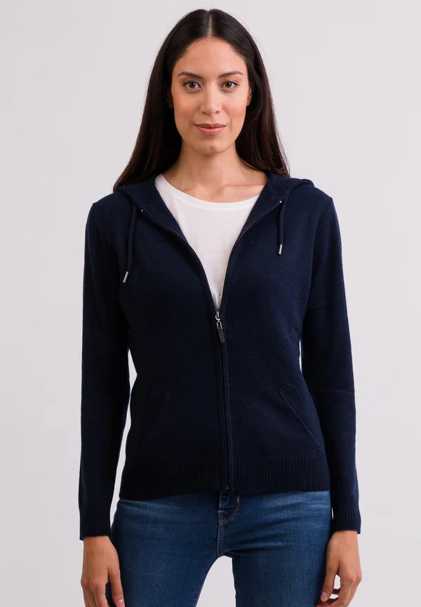 Strickjacke - marine blau
