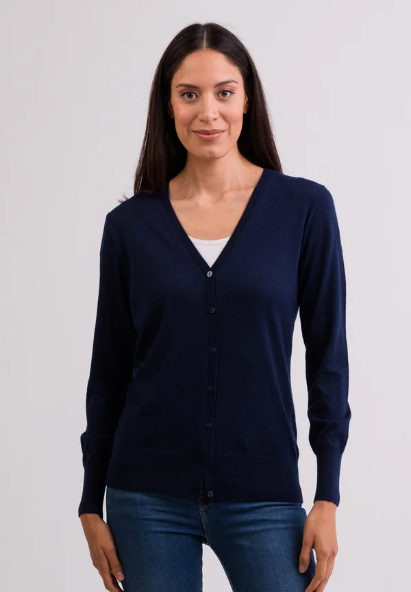 Strickjacke - marine blau