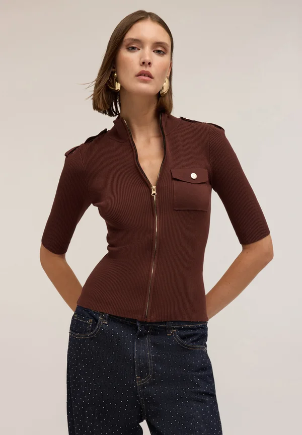 Strickjacke - marrone