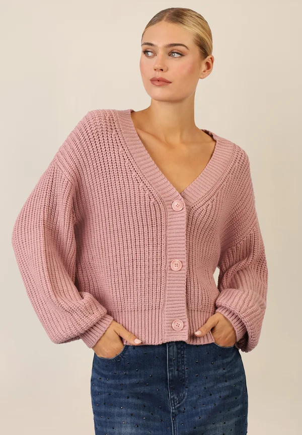 Strickjacke - mauve