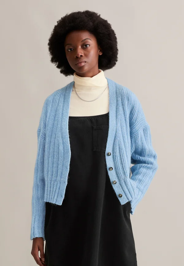 Strickjacke - medium blue