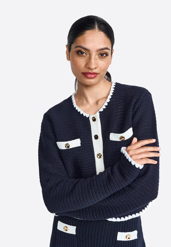 Strickjacke - midnight blue