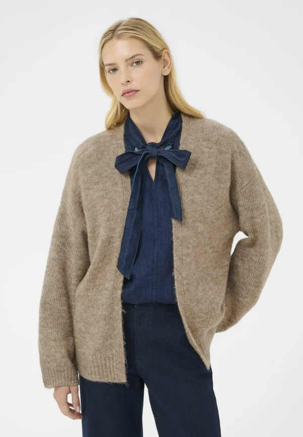 Strickjacke - mink melange