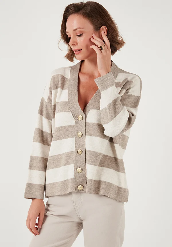 Strickjacke - mink stone