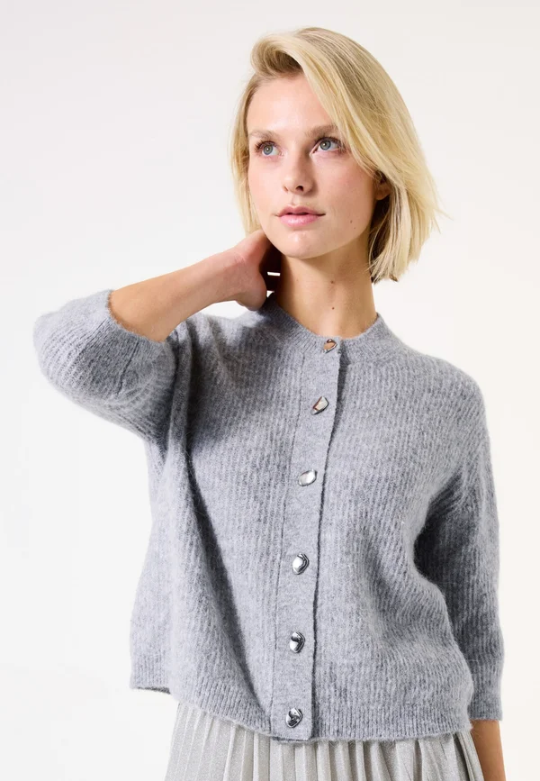 Strickjacke - mist heather