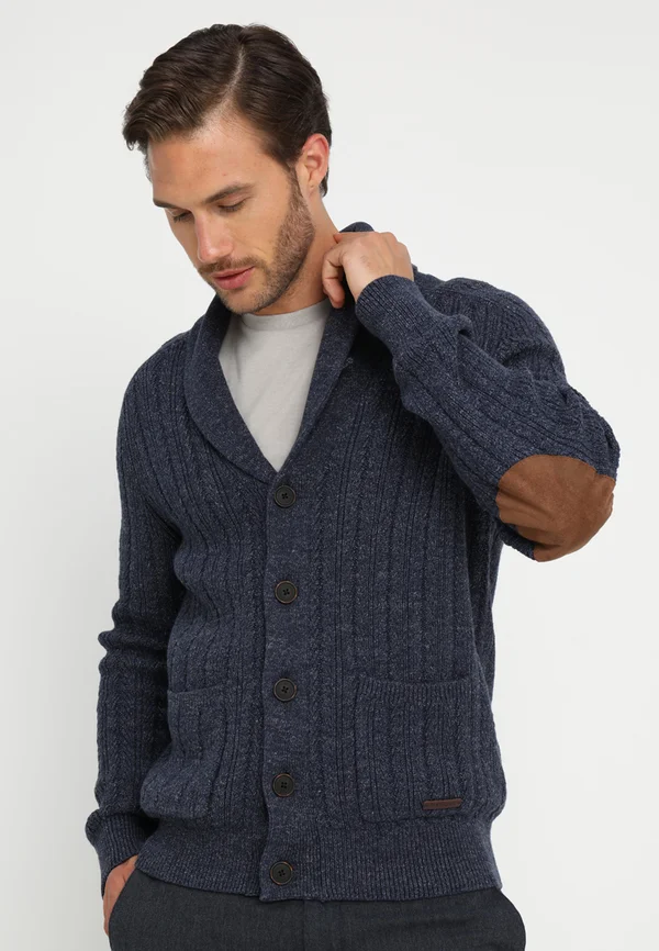 Strickjacke - mottled blue