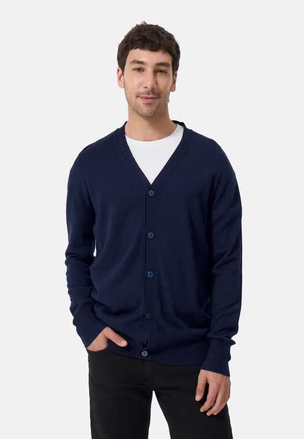 Strickjacke - navy blau