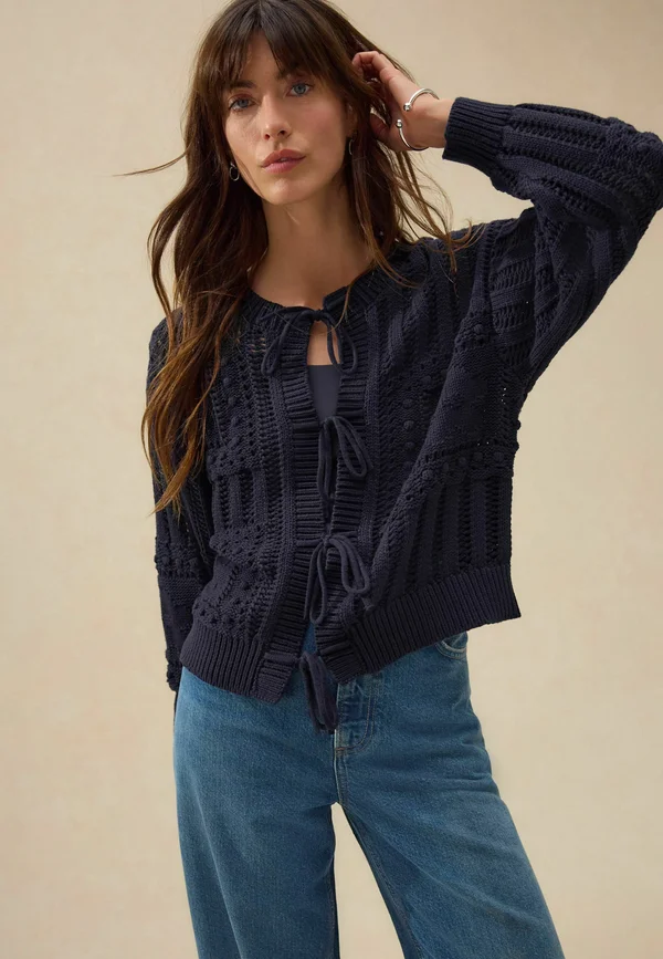 Strickjacke - navy blue