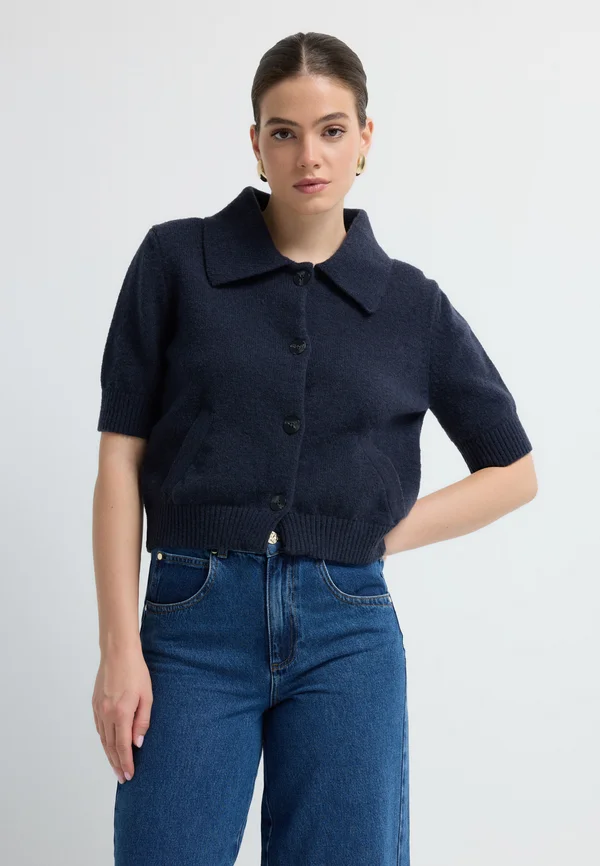 Strickjacke - navy blue