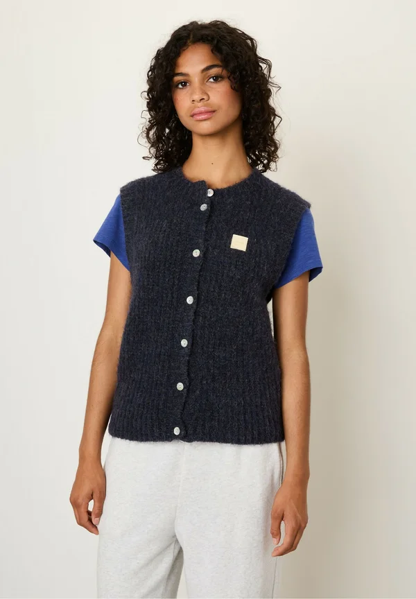 Strickjacke - navy mouline