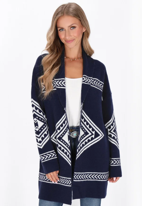 Strickjacke - navy