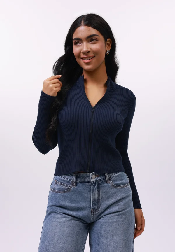 Strickjacke - navy