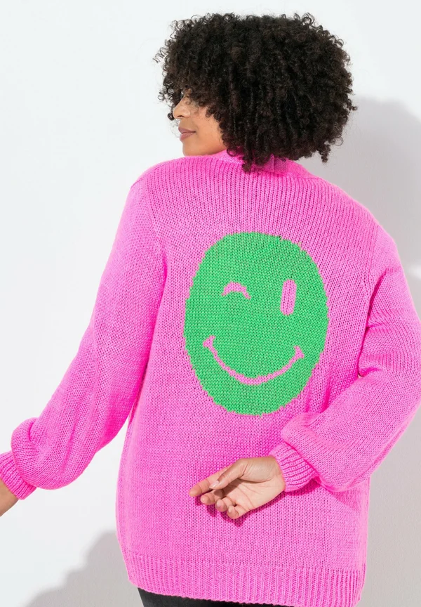 Strickjacke - neon berry