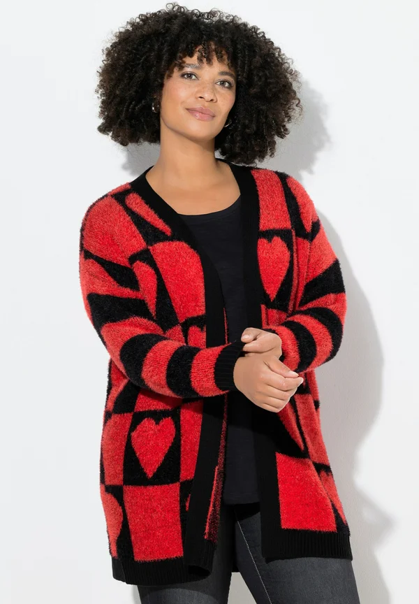 Strickjacke - neon red