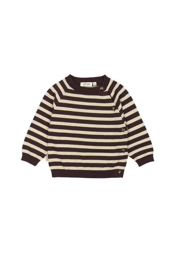 Strickjacke - off white brown