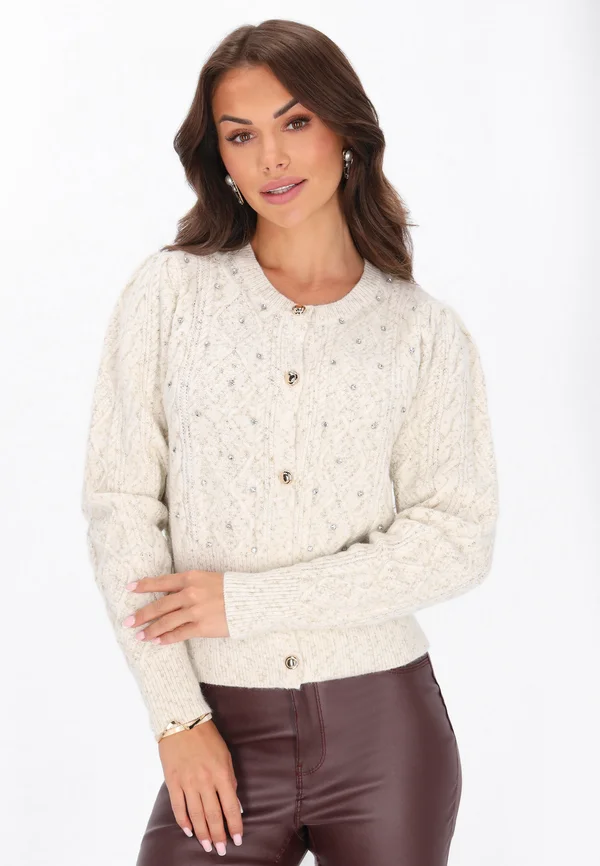 Strickjacke - offwhite