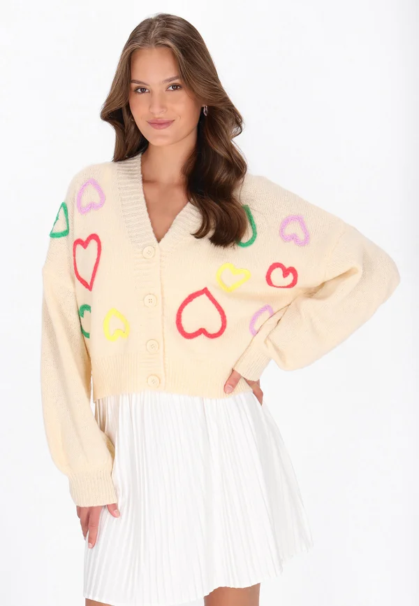 Strickjacke - offwhite