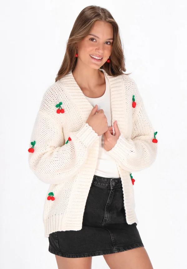 Strickjacke - offwhite