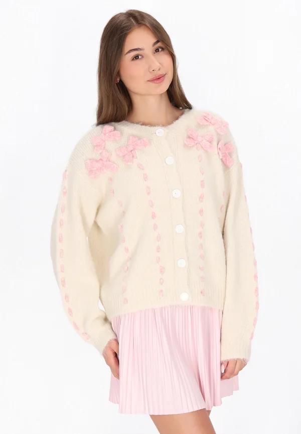 Strickjacke - offwhite