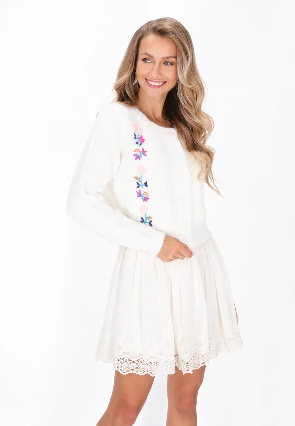 Strickjacke - offwhite