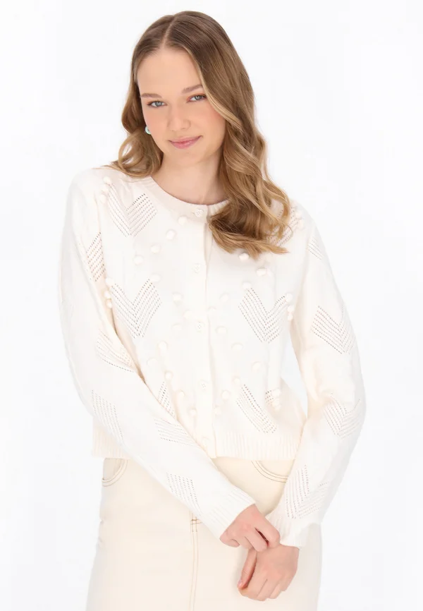 Strickjacke - offwhite